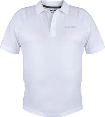 Produktbild von SHIMANO Short Sleeve Polo, L, weiß, SHSSPWHL