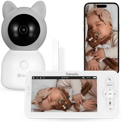 Obrázok produktu pre Detská chůvička Lionelo Babyline 9.2 AI s kamerou Full HD, 5-palcovým monitorom, detekciou plaču, detekciou pohybu a nočným osvetlením