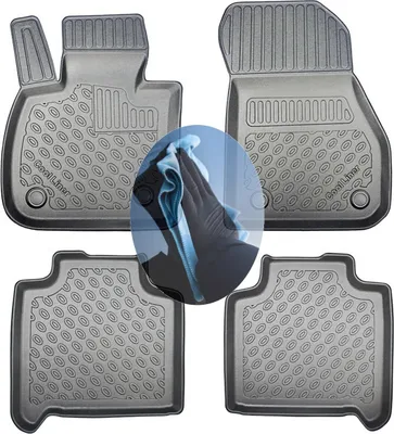 Produktbild von Z509040 TPE-Gummifußmatten kompatibel mit  BMW 2er Gran Tourer M Sport F46 Van Kombi 5-türer 2015- 7Sitze (1. + 2. Sitzreihe)