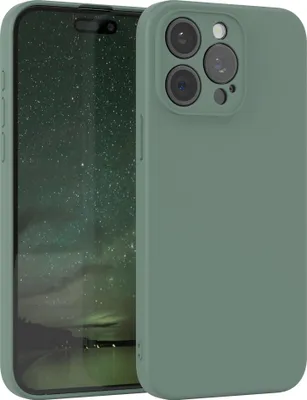 Produktbild von EAZY CASE - TPU Hülle für Apple iPhone 15 Pro Max, TPU Case stoßfeste Handyhülle, weiches Cover mit Kameraschutz, Silikonhülle in Grün