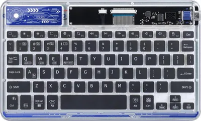 Produktbild von Dux Ducis Tastatur (Ck Serie) Kabellos für Laptop / Tablet / Telefon - Transparent