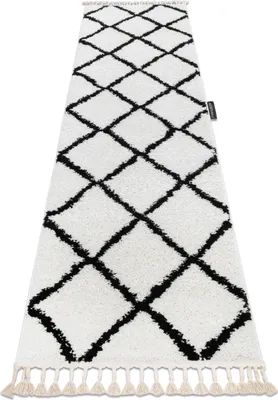 Produktbild von Teppich, Läufer BERBER CROSS weiß - in die Küche, Halle, Korridor Weiß 70x300 cm