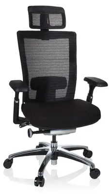 Obrázek produktu pro Kancelářská židle NOVA PRO I / hliníková černá