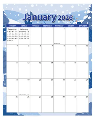 Produktbild von Magnetischer Wandkalender mit Blumendesign, Monatsübersicht 2026, dickes Papier, viel Platz zum Schreiben, Kalender für Zuhause, Büro, Schule, Küche – Dekoration für Zuhause und Büro