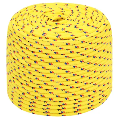 Image de vidaXL Corde de bateau jaune 8 mm 100 m Polypropylène