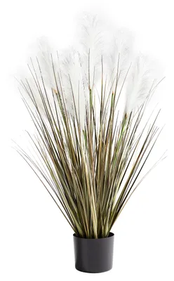 Produktbild von aplanta Künstliches Pampasgras – Eudora | 90 cm, für drinnen, Kunstpflanze, wie echt, Allergiker geeignet, pflanzliche Dekoration Praxis, Office & Wohnzimmer