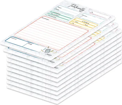 Produktbild von PRICARO Telefonnotizblock, A5, Doodles, 10 Stück