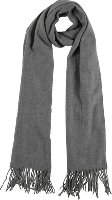Produktbild von XXL Schal Damen Schultertuch Halstuch Stricktuch mit Fransen Grau