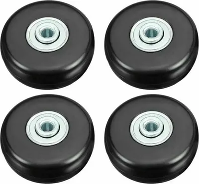 Produktbild von Kofferrollen, Gepäckreparaturrollen, robuste 50-mm-Gummirollen mit geräuscharmer Universal-Drehfunktion für Koffer, Gepäck, Rucksäcke und Reisegepäck