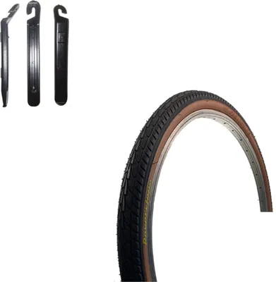 Produktbild von 1 x Roverstone 26" Fahrradreifen Fahrradmantel Schwarz Braun 47-559 (26 x 1,75) inkl. Reifenheber