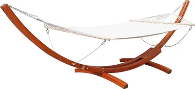 Produktbild von XXL Hängematte mit Holzgestell Hängeliege Hängesessel Hängeschaukel 415 cm