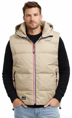 Immagine prodotto di Giacca senza maniche da uomo Geographical Norway, modello VITO, color beige, taglia XL (codice prodotto: WZ6241H/GN-BEIGE)