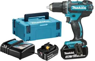 Image de Perceuse visseuse 18V + 2 batteries 4Ah + chargeur + coffret MAKPAC - MAKITA - DDF482RMJ