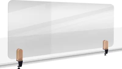 Produktbild von Legamaster ELEMENTS Tischtrennwand transparent 60x160cm Klammern, Schreibtisch-Trennwand, Transparent, 1600 x 5 mm, Polymethylmethacrylat (PMMA), Klemme, 4,8 cm