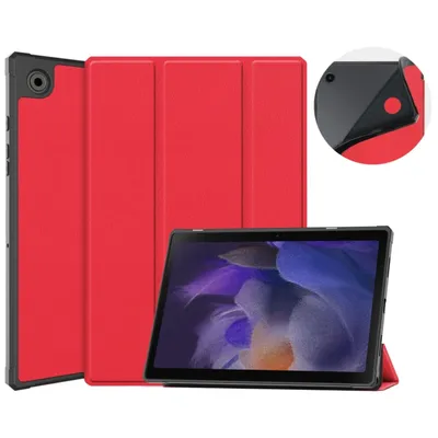 Zdjęcie produktu dla Etui na tablet König Design kompatybilne z tabletem Samsung Galaxy Tab A8 2021 SM-X205 ze sztucznej skóry w kolorze czerwonym
