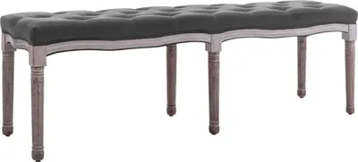 Obrázek produktu pro Lavice se lněným čalouněním 150 x 40 x 48 cm tmavě šedá