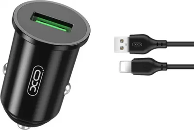 Image de Chargeur de voiture XO TZ12 18W QC3.0 avec câble Type C