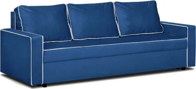 Produktbild von 3-Sitzer-Sofa mit MIDI-Schlaffunktion - Marineblau/Weiß