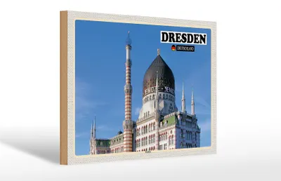 Produktbild von Holzschild Städte Dresden Deutschland Yenizde 30x20cm