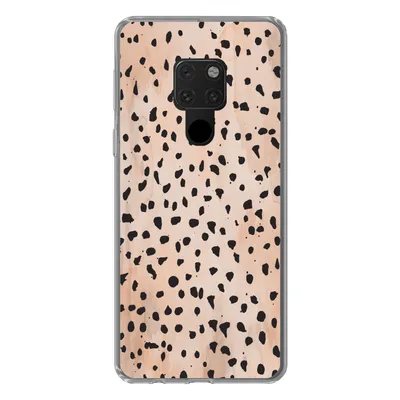 Produktbild von MuchoWow® Handyhülle Schutzhülle Hülle für Huawei P40 Lite Polka dots - Schwarz - Marmor Silikon Softcase Handy Hülle - Handy