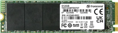 Image de Transcend MTE670T M.2 512 Go PCI Express 3.0 NVMe 3D NAND (TS512GMTE670T)