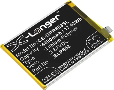 Produktbild von TECHTEK Akku Kompatibel mit [OPPO] CPH2113, CPH2205, Reno 4 4G, Reno 5 Lite Ersetzt BLP853