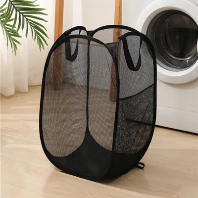 Obrázek produktu pro Skládací koš na prádlo, šedý, 35 x 35 x 61 cm (2 kusy), úložný koš na prádlo, špinavé prádlo, úložný koš, kbelík, kulatý, vhodný do domácnosti, dětského pokoje