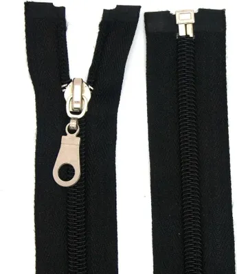 Obrázek produktu pro Nylonový zip, 6 mm, rozdělitelný, 70 cm, černý