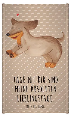 Produktbild von Mr. & Mrs. Panda Handtuch Hund Dackel - Hundeglück - Geschenk, Gäste-WC, badezimmer, Hunde, Gästetuch, Dachshund, Kleines, Süß, Sprüche, Klein