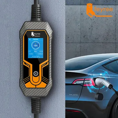 Image de Câble de recharge pour voiture, 11 kW, 16A, triphasé - Connecteur Type 2 - 5 mètres - Station de recharge portable