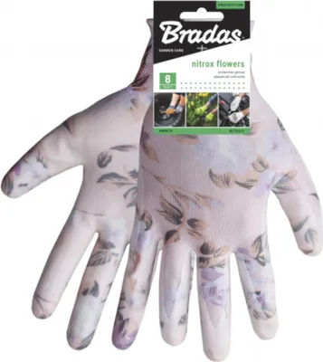 Zdjęcie produktu dla Rękawice ochronne nitrylowe Flowers rozmiar 7