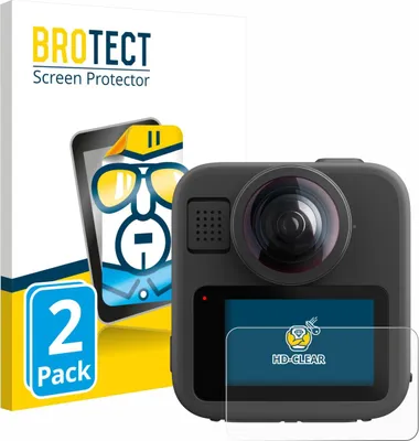 Produktbild von 2x Für GoPro Max 2 Schutzfolie BROTECT Displayschutz Display Schutz Folie Klar Transparent