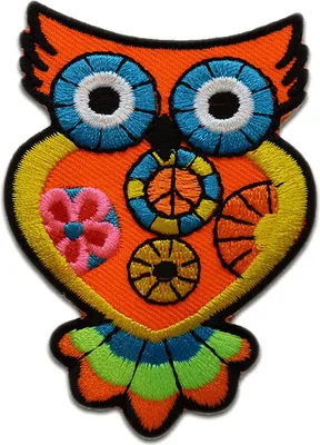 Obrázek produktu pro Dětská sovička - nášivka, nažehlovací obrázek, nažehlovací aplikace, nášivky, k nažehlení, velikost: 7,5 x 5,4 cm