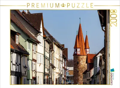 Produktbild von CALVENDO Puzzle Dünzebacher Turm Eschwege 2000 Teile Puzzle quer | 2000 Teile Lege-Größe 90x67cm Foto-Puzzle für glückliche Stunden