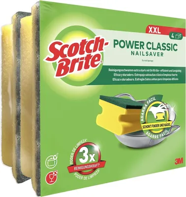Produktbild von Scotch Brite Reinigungsschwamm Classic XXL Farbe: gelb/grün 4 Schwämme
