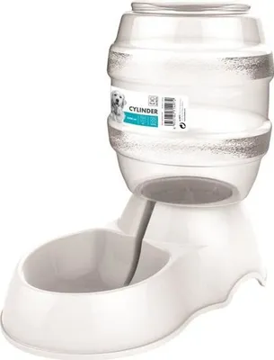 Produktbild von Wasserspender für Hunde, 3500ml, Zylinderform, Kunststoff, Weiß, Innenbereich