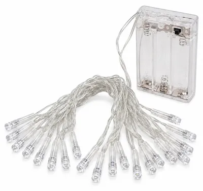 Image de Linder Exclusiv Guirlande de Noël à piles 20 LED Blanc froid