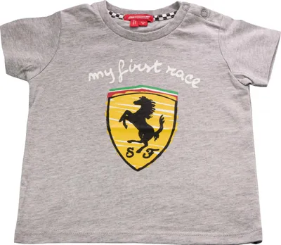 Produktbild von Kinder-T-Shirt Ferrari My First Rac Melange Grey