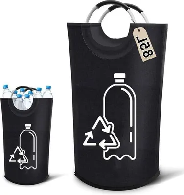 Zdjęcie produktu dla Składana plastikowa skrzynka do zbierania butelek PET z uchwytami