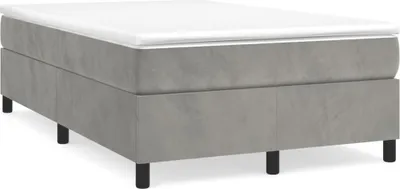 Obrázok produktu pre vidaXL Box spring bed frame light grey 120x200 cm velvet