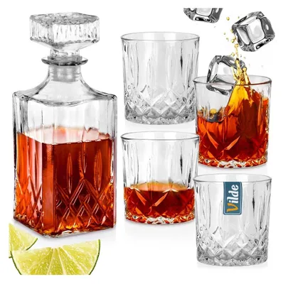 Produktbild von Dekanter und Whiskygläser Glas 900 ml + 4x300 ml 5 Stk.