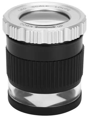Produktbild von Optische Lupe, zylindrische Skala, 30-facher Zoom, Schmucklupe mit LED-Leuchten, UV-Lampe