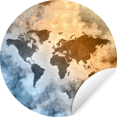 Produktbild von MuchoWow® - Mauerkreis - Wand Bilder - Wandsticker - Wohnzimmer Dekoration - Dekoration für die Wände - Aluminium - Babyzimmer