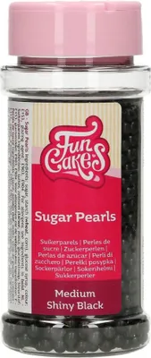 Produktbild von FunCakes Sugarpearls Shiny Black / Glänzend Schwarz 80 g