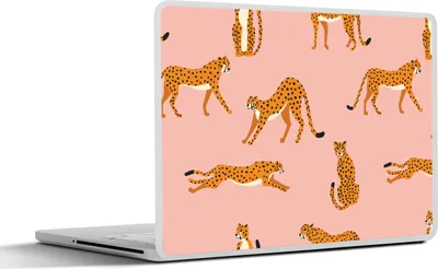 Produktbild von MuchoWow® Laptop Aufkleber Sticker Cover Gepard - Muster - Katze 36.5x27.5 cm - Laptop-Sticker
