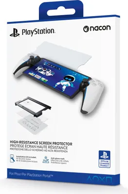 Produktbild von NACON PSOFPORTFORCEGLASS, Displayschutz, Playstation Portal, Schwarz, Transparent, Klare Bildschirmschutzfolie, 9H, Sony