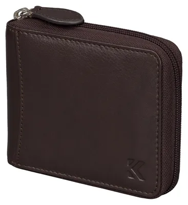 Produktbild von Leder Geldbörse Herren Portemonnaie RFID Querformat Geldbeutel Echtleder (9967) Braun