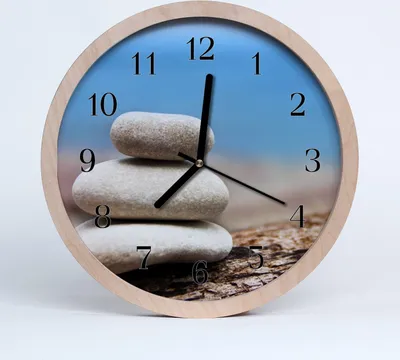 Produktbild von Holzuhr 20fi cm wanduhr - Steine