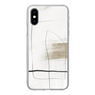 Produktbild von MuchoWow® Handyhülle Schutzhülle Hülle für iPhone X Farbe - Minimalismus - Schwarz Silikon Softcase Handy Hülle - Handyhülle
