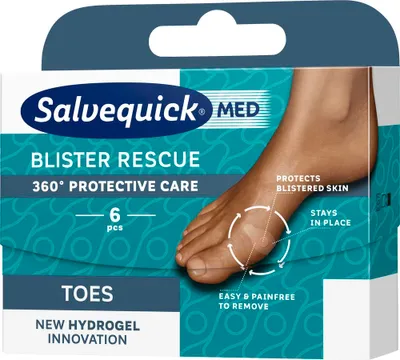 Produktbild von Salvequick Blasenpflaster Set, 6 Stück - Professionelle Fußpflege